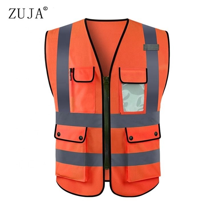 ZUJA Factory Security Hi Vis Working Blue Safety Vest