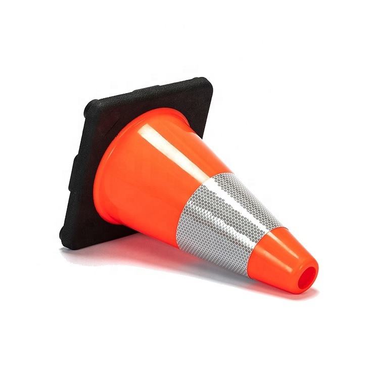 ZUJA 18''/28''/36'' Customized Logo PVC Material High Reflective Orange Traffic Cones for Road