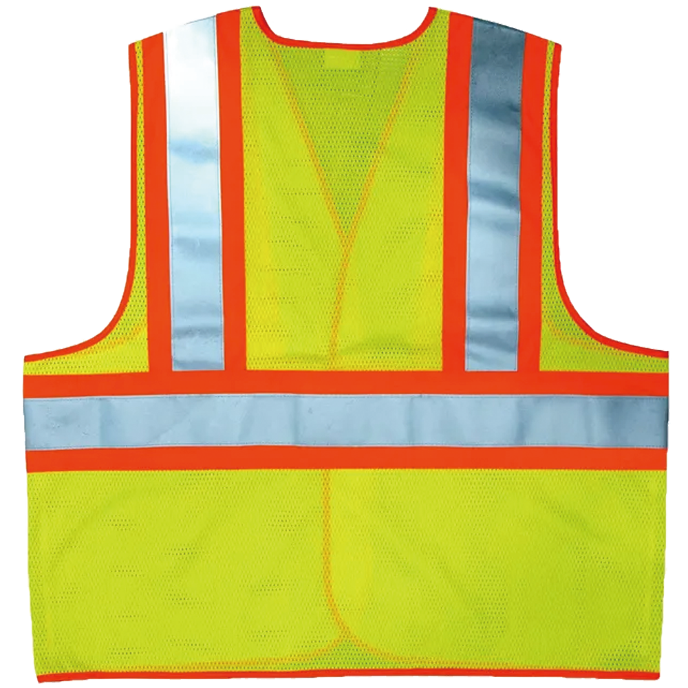 Road Safe Lightweight Breathable Mesh Safety Protection Vest Dual Tone Reflective Tape Work Warehouse Safety Vest