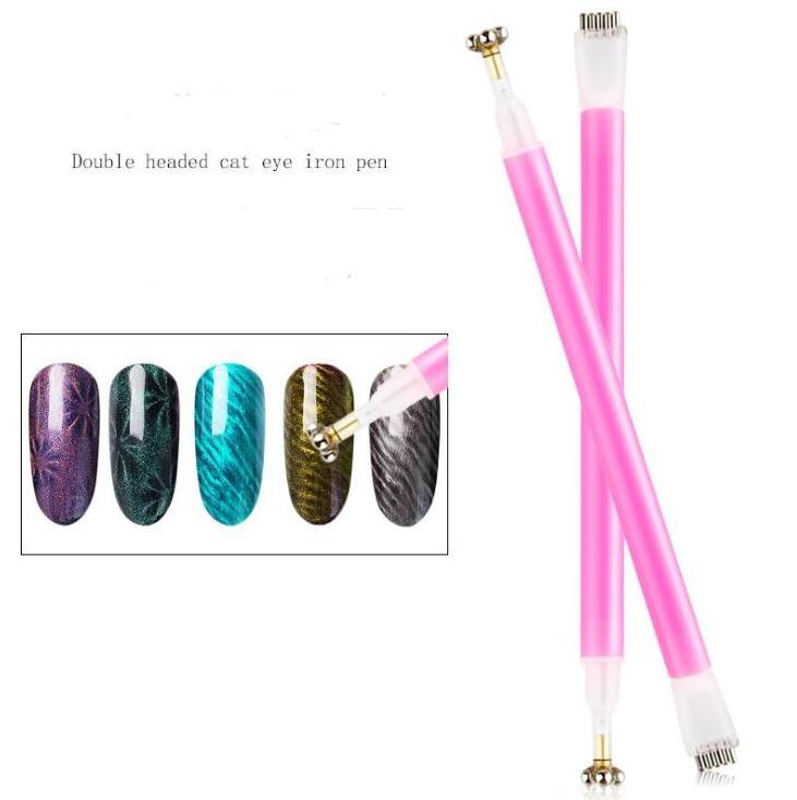 Nail Magnet Tool Double-Head Flower Design Nail Magnet Pens Magnet Stick 3D Magnetic DIY Manicure