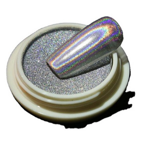 OEM Customized Mirror Chrome Gold Powder Coating Gold Silver Laser Holographic Pigment Powder For Nails