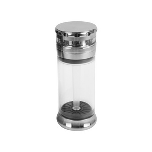 Tall body Zinc Alloy Smoke Crusher Grinder Multicolor Hand Cranking Tobacco Herb Grinder With Tube