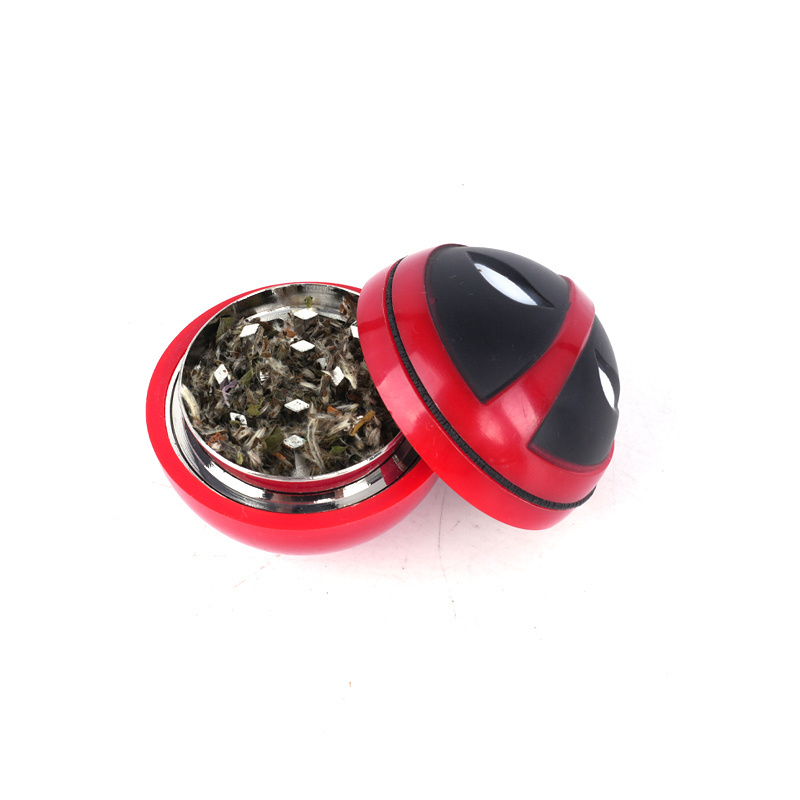 Lanchuang Wholesale Zinc Alloy 3 Layers Dead Pool Shape Smoke Crusher Tobacco Herb Grinder