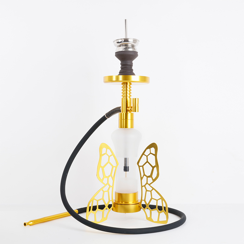 Lanchuang Smoking Set Local Tyrant Golden Butterfly With Light Hookah Hose Hookah Accessories