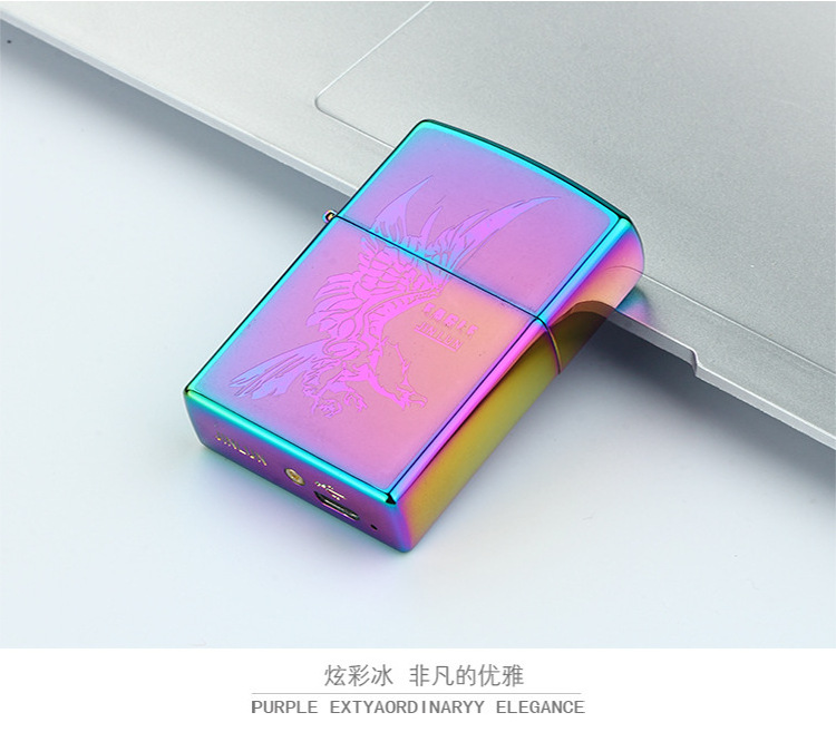 Smoke Shop Products Usb Charged  Lighter Windproof Cigarette Lighter Wholesale Rechargeable Custom Lighter