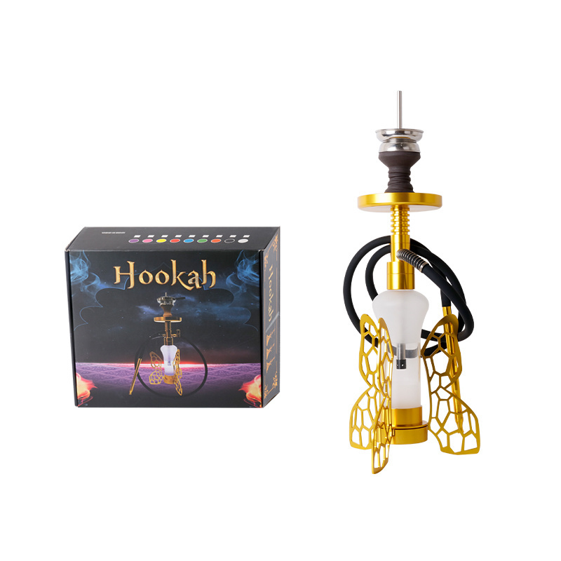 Lanchuang Smoking Set Local Tyrant Golden Butterfly With Light Hookah Hose Hookah Accessories