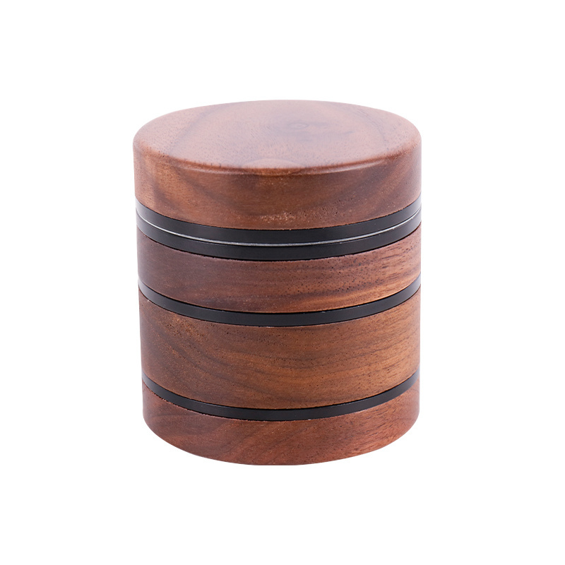 Wholesale Aluminum Alloy Herb Grinder Unique Walnut Wood Smoke Crusher Grinder