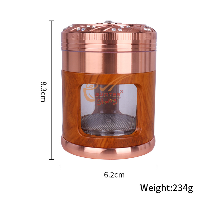 Wholesale Durable 4 Layers Zinc Alloy Herb Crusher New Fashion 62MM Smoking Accessories