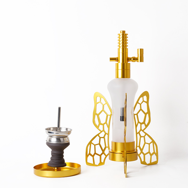 Lanchuang Smoking Set Local Tyrant Golden Butterfly With Light Hookah Hose Hookah Accessories