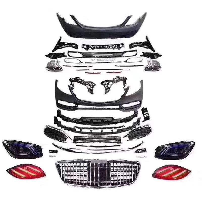 Car Font Back Bumpers Maybach Body Kit For Mercedes Benz S Class W222 S550 Bodykit Upgrade To Maybach Model