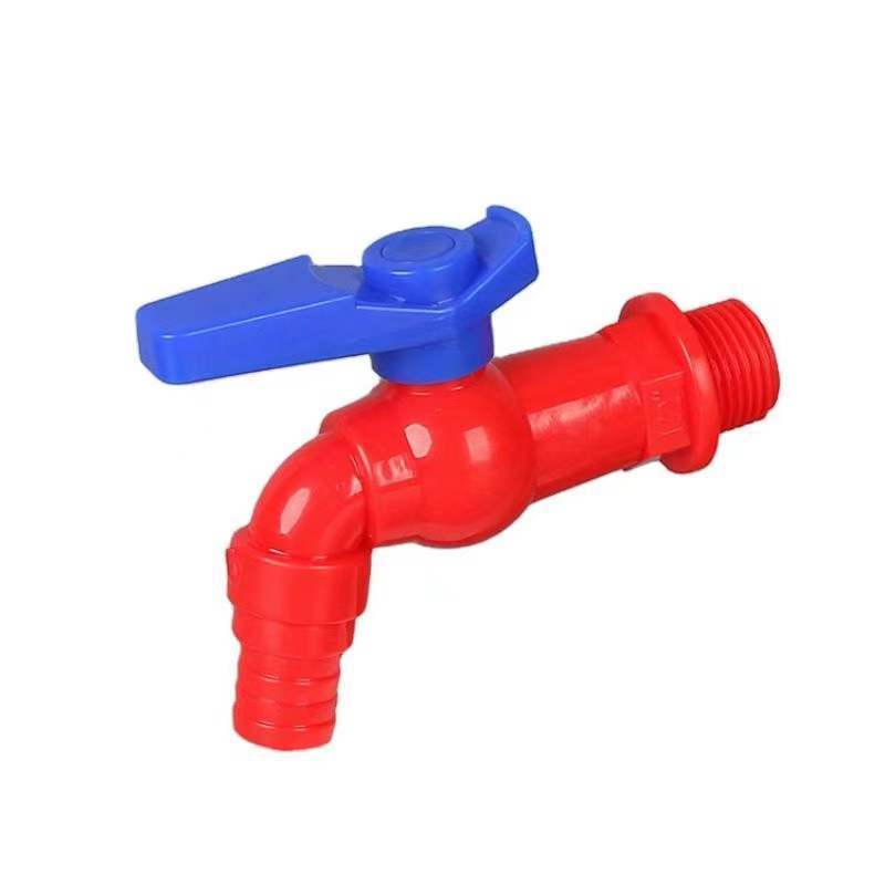 Made in China customized  color plastic Washing Machine Water faucet Ball Bibcock Garden hose outdoor water faucet