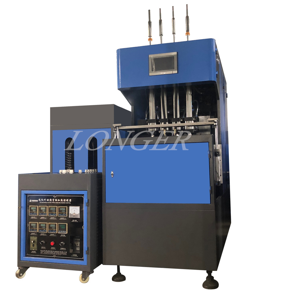 semi automatic 4-cavity pet bottle blow moulding machine price.