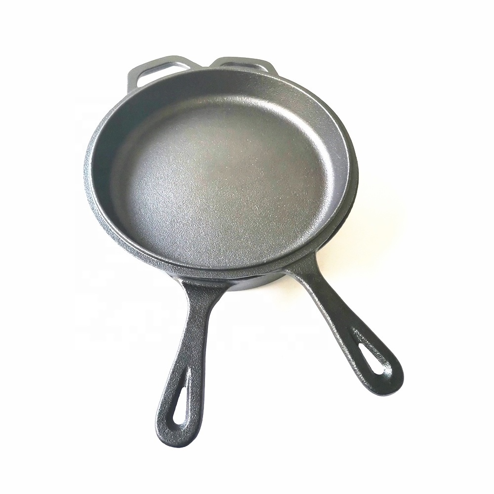 Pre seasoned Cast Iron Combo Cooker with long handle