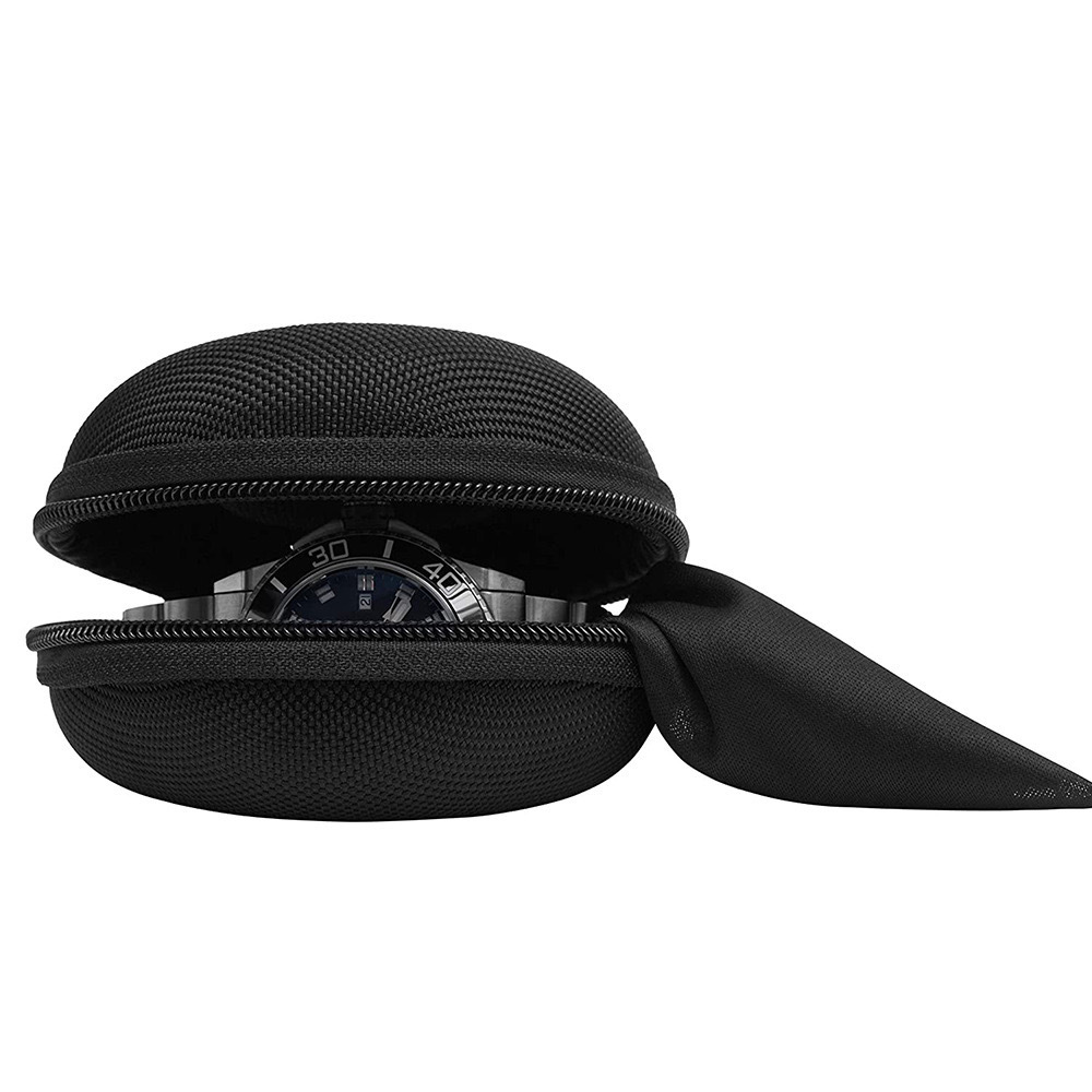 Custom Hard Case EVA Luxury Protective Carrying Storage Bag round Portable Watch Box for 150 Smart Watch Wristbands