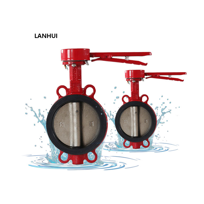 Wafer Butterfly Valves With Manual Butterfly Valve Products  flanged ends gate for water handle butterfly valve