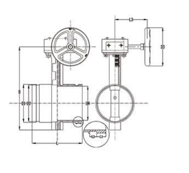 The Best Price Multiple Models Butterfly Valve Ductile Iron Grooved Worm Gear Butterfly Valve Operation