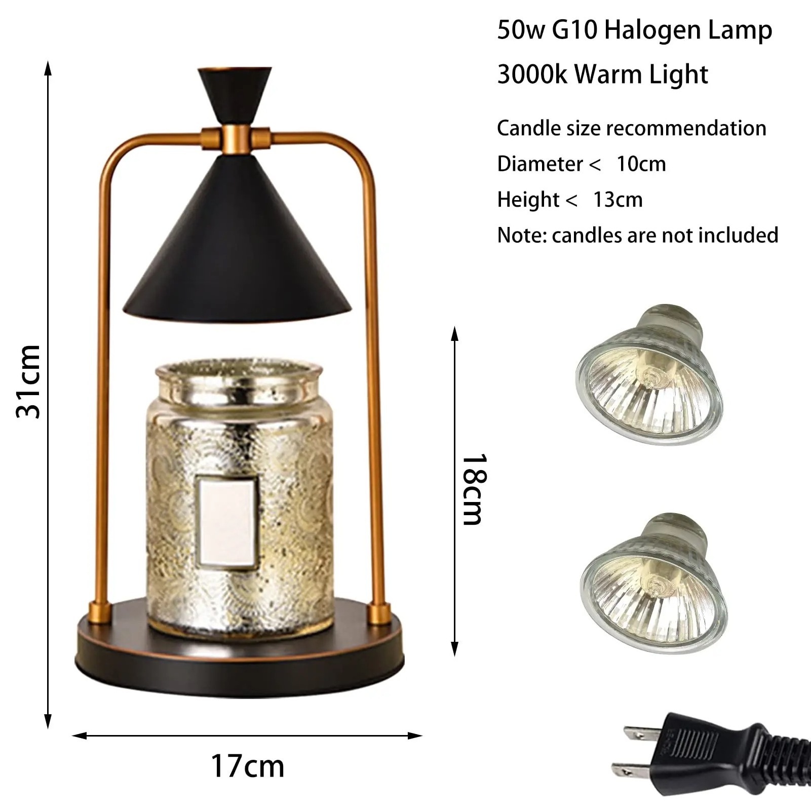 wholesale  candle warmer smokeless electric Adjustable temperature Switch candle warmer lamp with timer