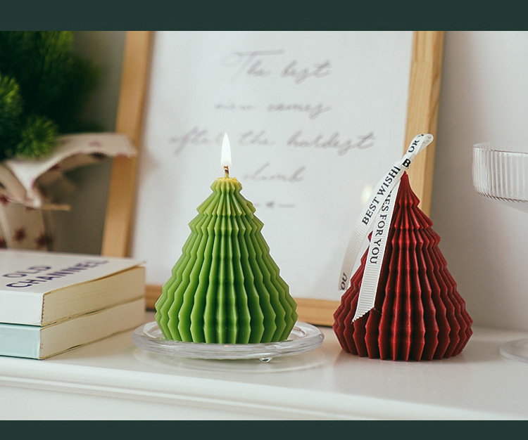 Novelty Home Decoration Luxury  festival christmas flameless Christmas Tree Candle scented Xmas gift candle