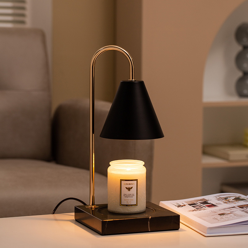 wholesale candle warmer marble lamp base adjustable  temperature electric candle warmer lamp with timer