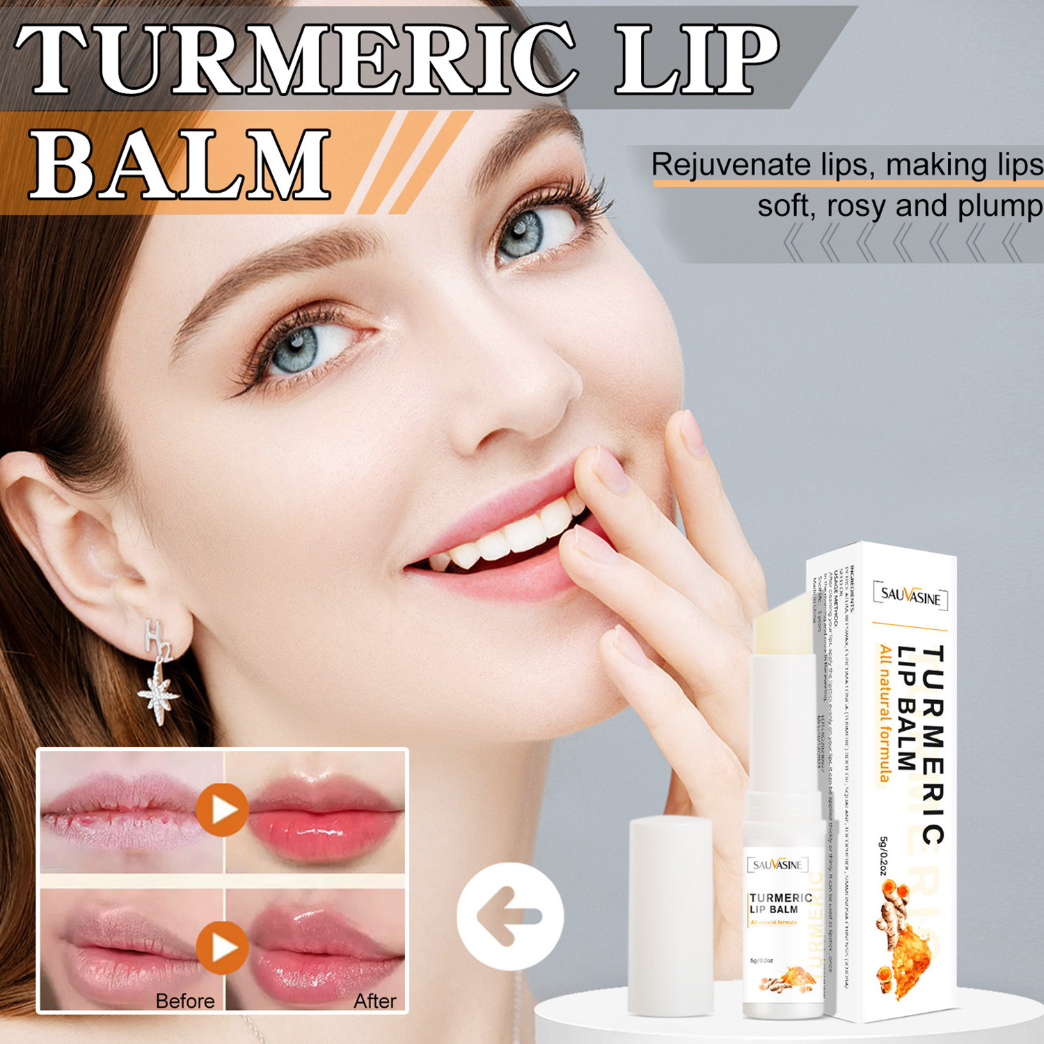 Lipstick Glow Long Lasting Creamy Transparent Protect Moisturizing Turmeric Lip Balm Stick