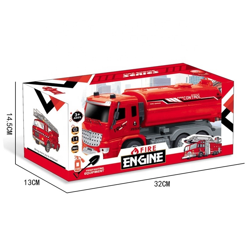 4 channel 1/30 water storage electric fire truck kids rc trucks