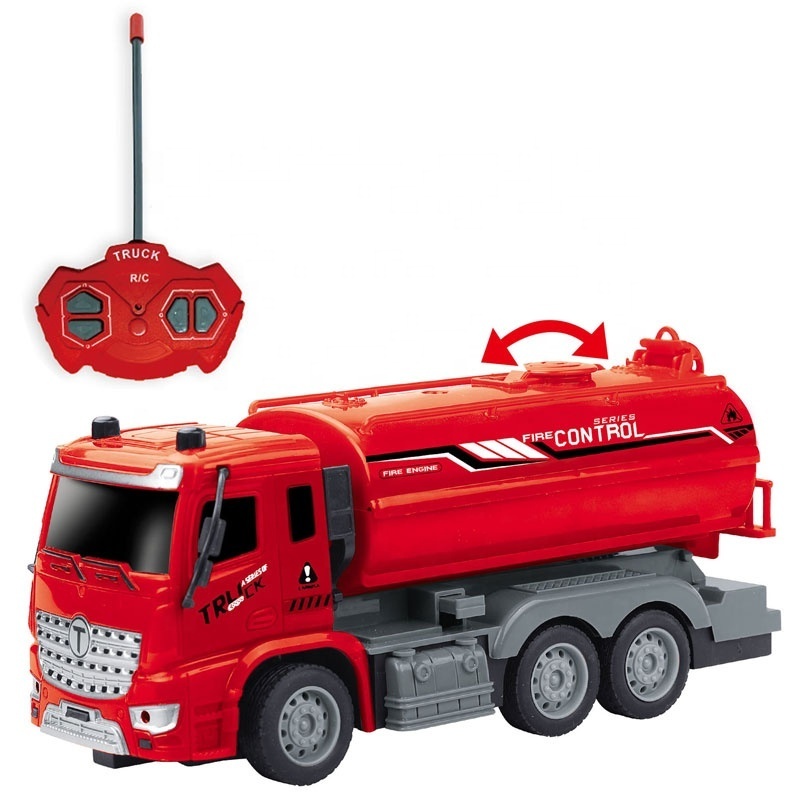 4 channel 1/30 water storage electric fire truck kids rc trucks