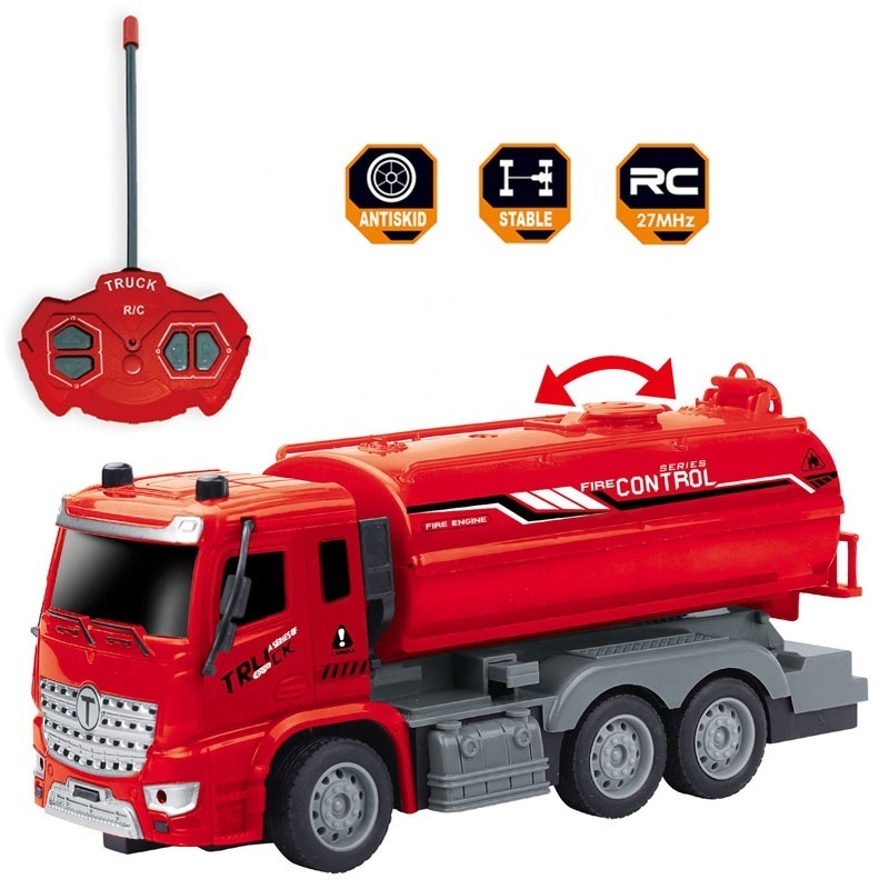 4 channel 1/30 water storage electric fire truck kids rc trucks