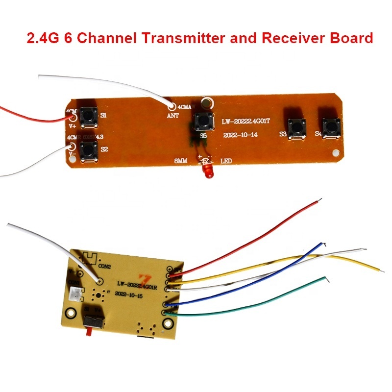 2.4ghz 6 channel transmitter receiver pcb remote control toy car circuit