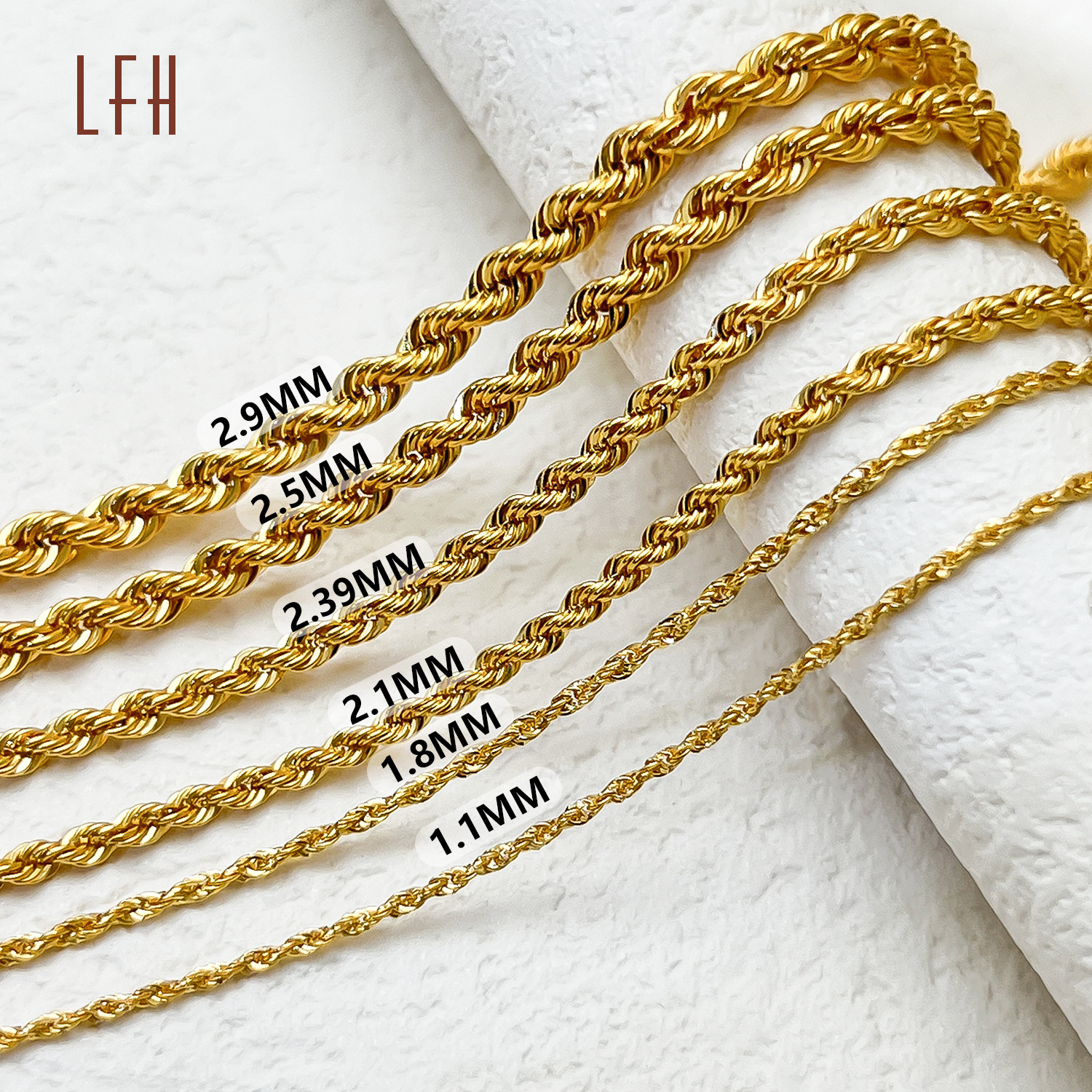 18K Au750 Twisted Rope Chain italy Au750 Chains Pure 18k Gold Jewelry Real 18k Gold Pure jewelri Au750 Gold 18k Real