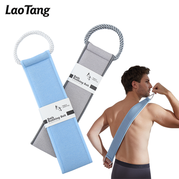 Laotang High Quality Double-Sided Exfoliating & Cleansing Back Scrubber Bath Back Belt For Remove Back Dead Skin