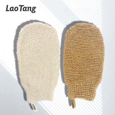 Eco-friendly Natural Exfoliating Sisal Hemp Fiber Loofah Glove Mitt Mitten Bath Sponge Scrubber Remove Dead Skin Gloves