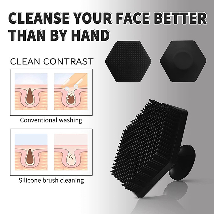 Soft Silicone Face Scrubber Baby Wash Massage Shower Exfoliating Silicone Beard Brush Skin Scrubber Face Cleaning Brushes