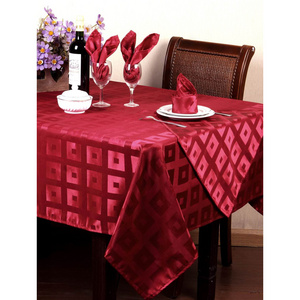 wholesale cheap macrame simple design rectangle luxury polyester damask table cloth