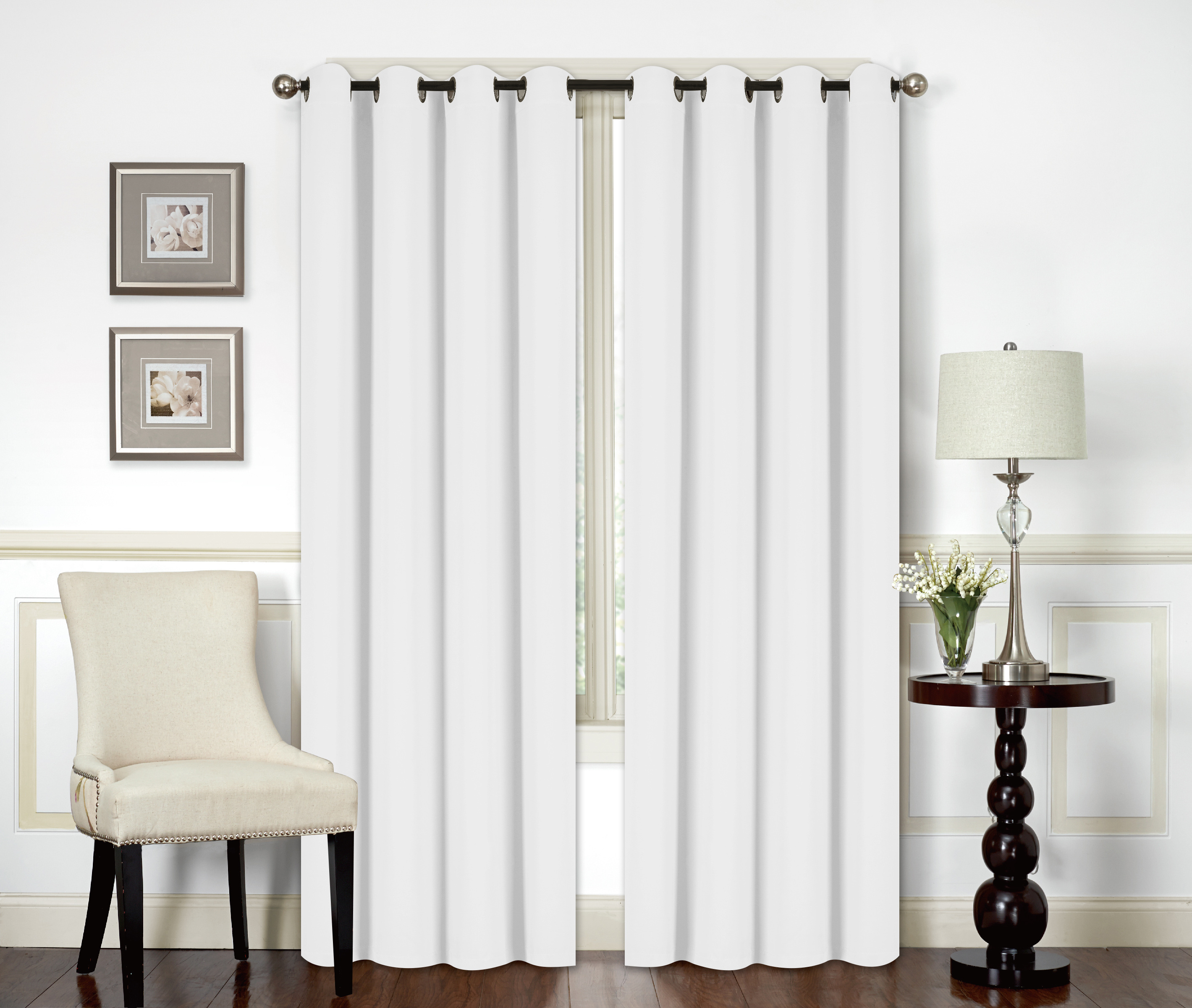 Solid Thermal Insulated Reduce Noise Blackout Window Curtains For Living Room Bedroom