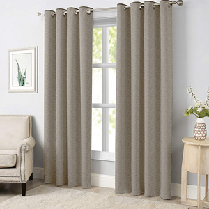 Thermal Insulated Noise Reducing High Shading Rate 3D Embossed Blackout Window Curtain For Living room Bed Room