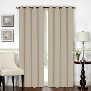 Solid Thermal Insulated Reduce Noise Blackout Window Curtains For Living Room Bedroom