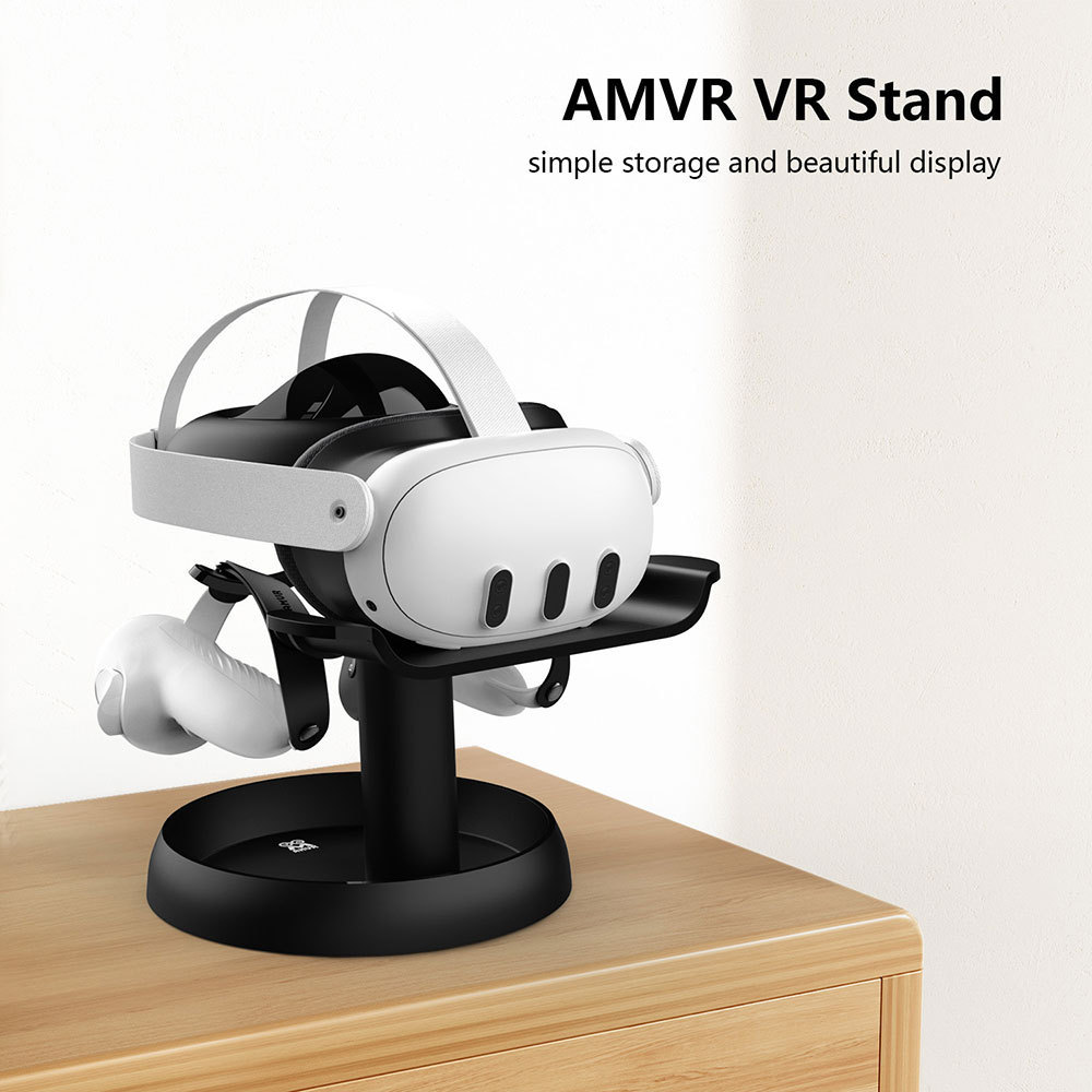 Vr Headset Holder Display Stand For Meta Quest 3 Accessories Adjustable Universal Glasses Storage Rack