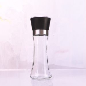 Stainless Steel Pepper Grinder Adjustable Coarseness Ceramic Spice Mill with Glass Salt Shaker