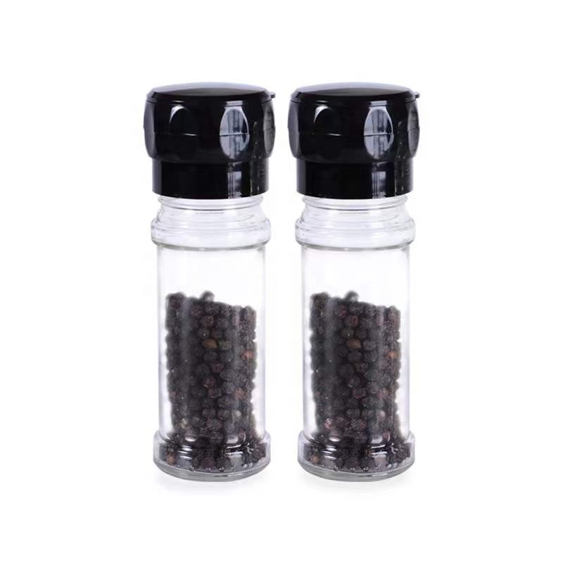 Wholesale Dry Salt Grinder Spice Mill Pepper Powder Crusher Hand Grinder With 100 Ml Glass Bottle