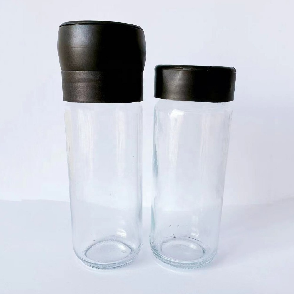 manual plastic spice grinder salt and pepper mill sea salt grinders black pepper mills set with 100ml glass bottle