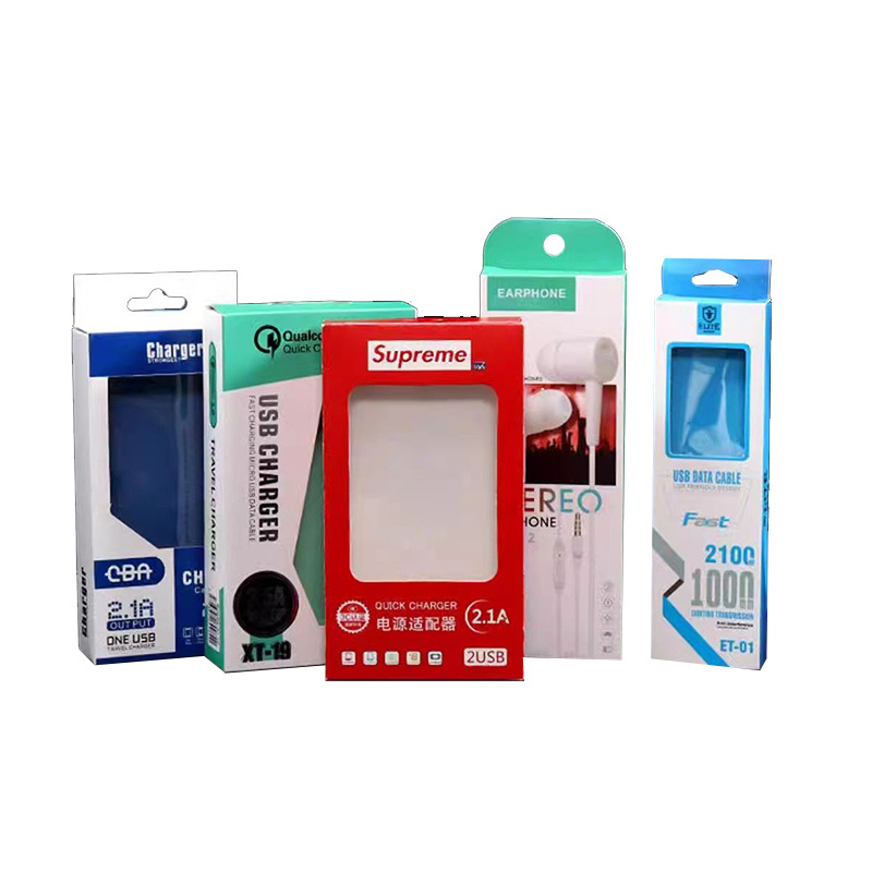 Mobile phone box data cable white card box