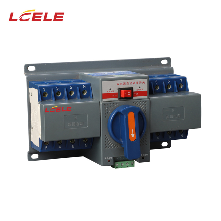 Mcb Type 63A Automatic Transfer Switches Ats Auto Changeover Switch