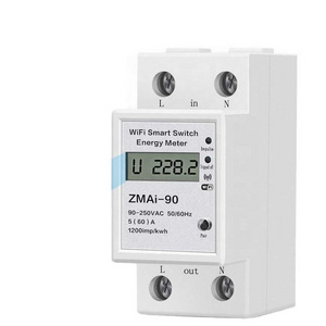 Smart Wifi Power Meter Single Phase Digital Watt Meter/smart Wifi Prepaid Energy Meter Din Rail Analog and Digital Class 1