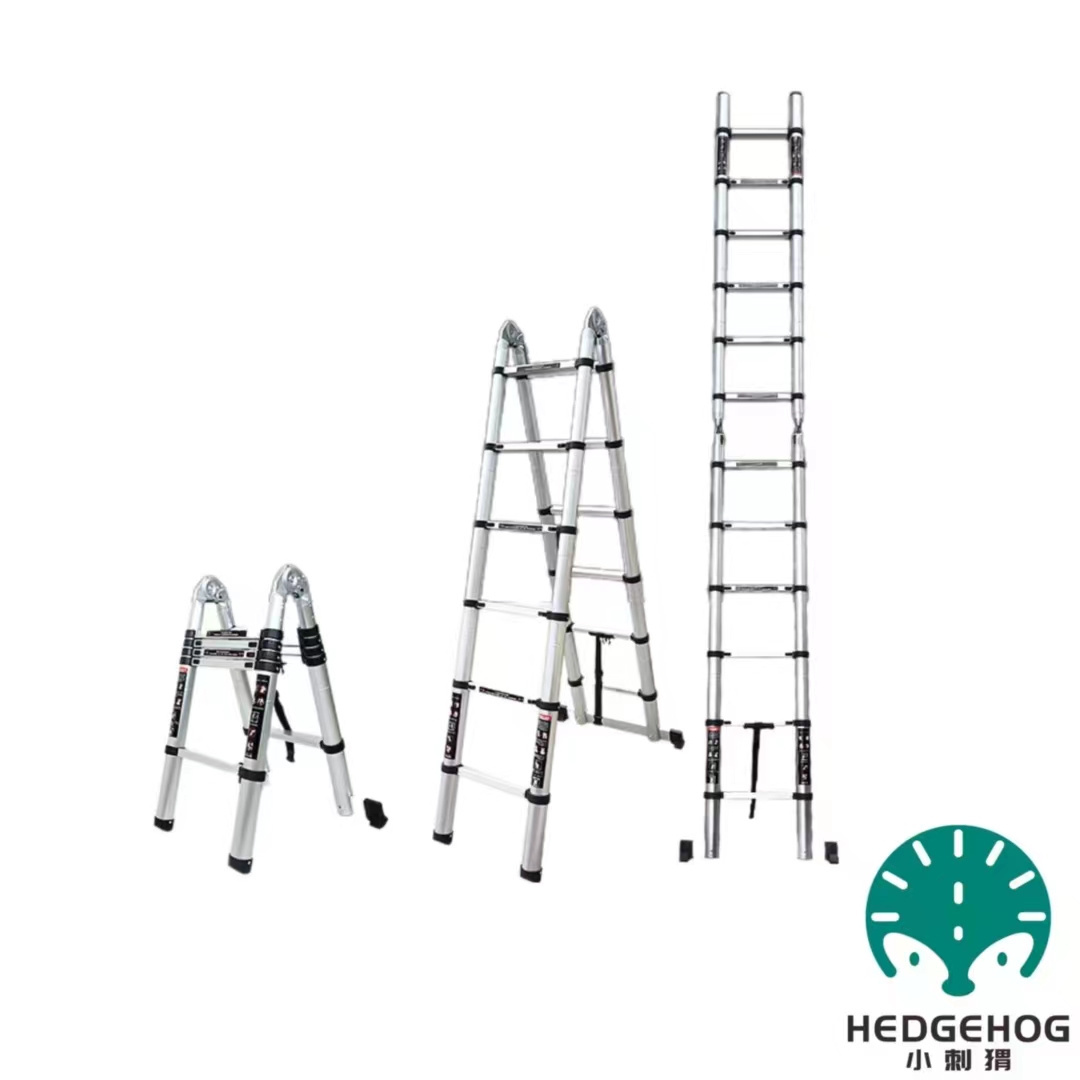 Herringbone type double sided step ladder aluminium telescopic ladder