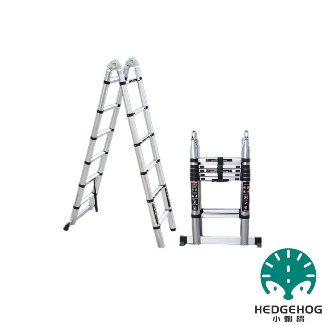 Herringbone type double sided step ladder aluminium telescopic ladder