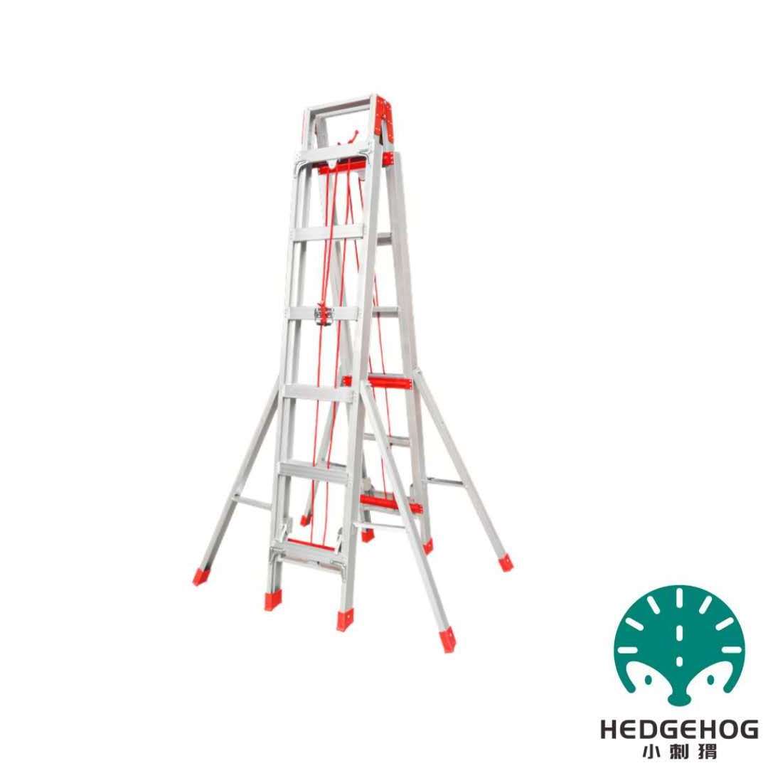 Aluminum ladder double-sided herringbone aluminum ladder foldable and extendable