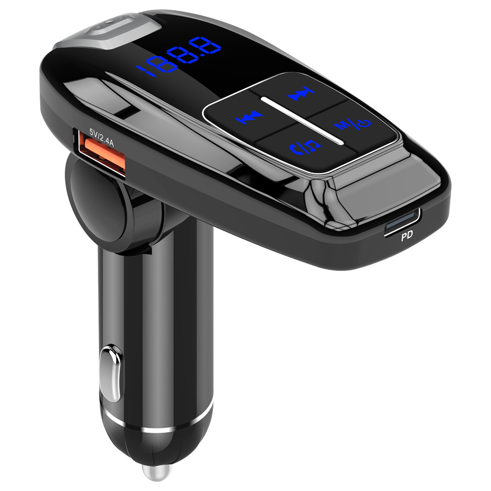 FM Transmitter Handsfree Car Kit MP3 Player With Digital PD3.0 Dual USB Car Charger FM Modulator Transmitter