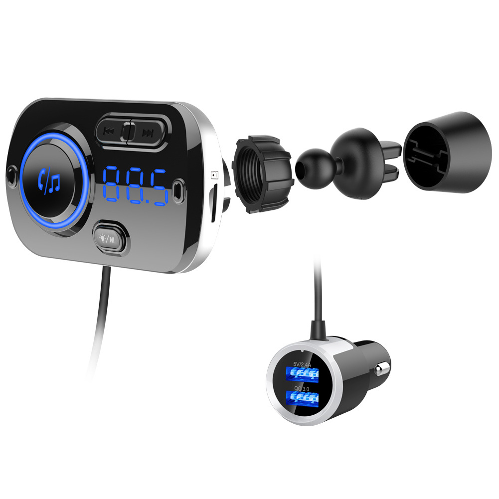 New arrival Car Kit Bluetooth mp3 Player with fm Transmitter BC49DQ LED Display