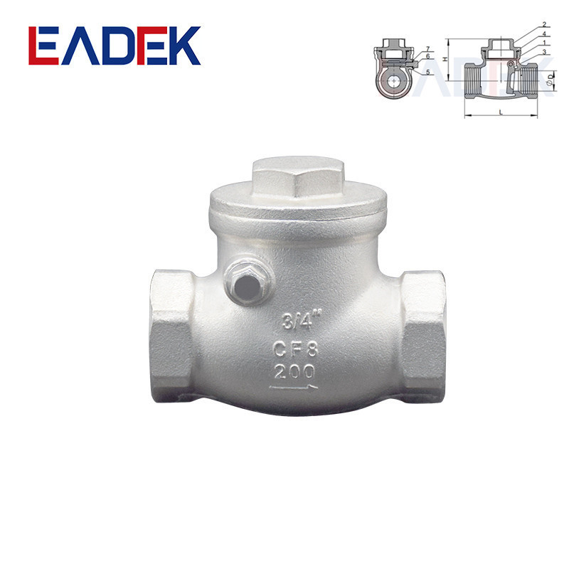 Stainless Steel 304/316 Thread Connection Ball Check Valve Swing Check Valve