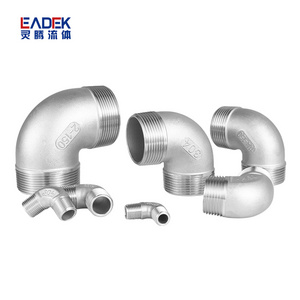 ASTM EN JIS Standard  1/4" 1/2" Stainless Steel Male BSP NPT Threaded Elbow Tee stainless steel 90 degree  male Elbow